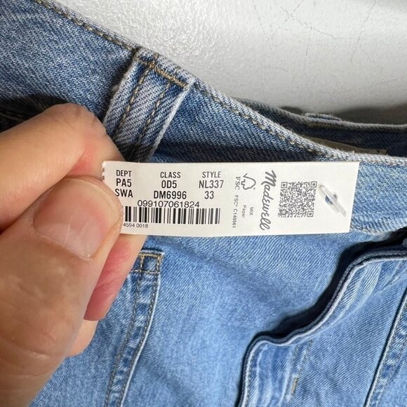 Madewell $88 Pleated Denim Mini Skirt Stilecrost Wash Size 33 NL337 - Picture 6 of 7